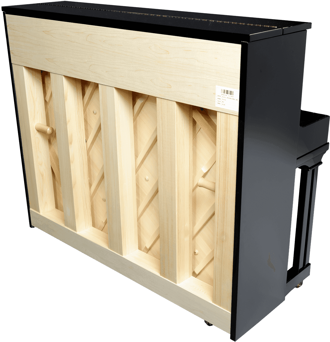 Back of upright piano on sale