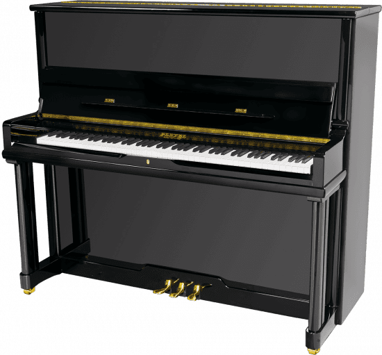 Upright piano P131 glossy black